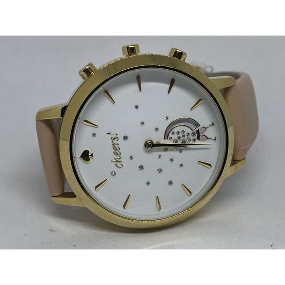 Kate Spade KST23105 Women Sand Leather Analog White Dial Hybrid Smartwatch HK795 - Picture 5 of 11